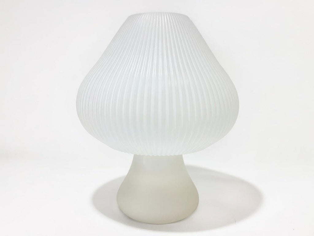 Modern Ribbed Table Lamp | Ambient Bedside Light, Glow-in-the-Dark