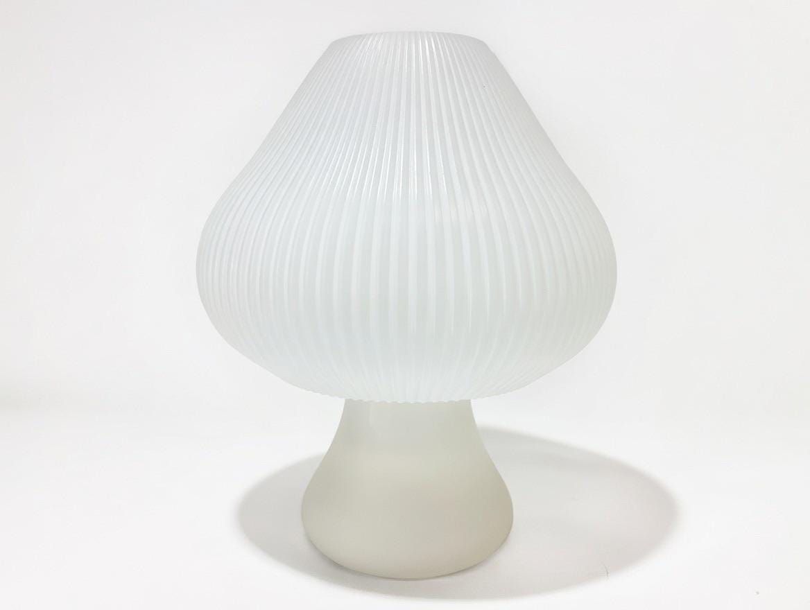 Modern Ribbed Table Lamp | Ambient Bedside Light, Glow-in-the-Dark