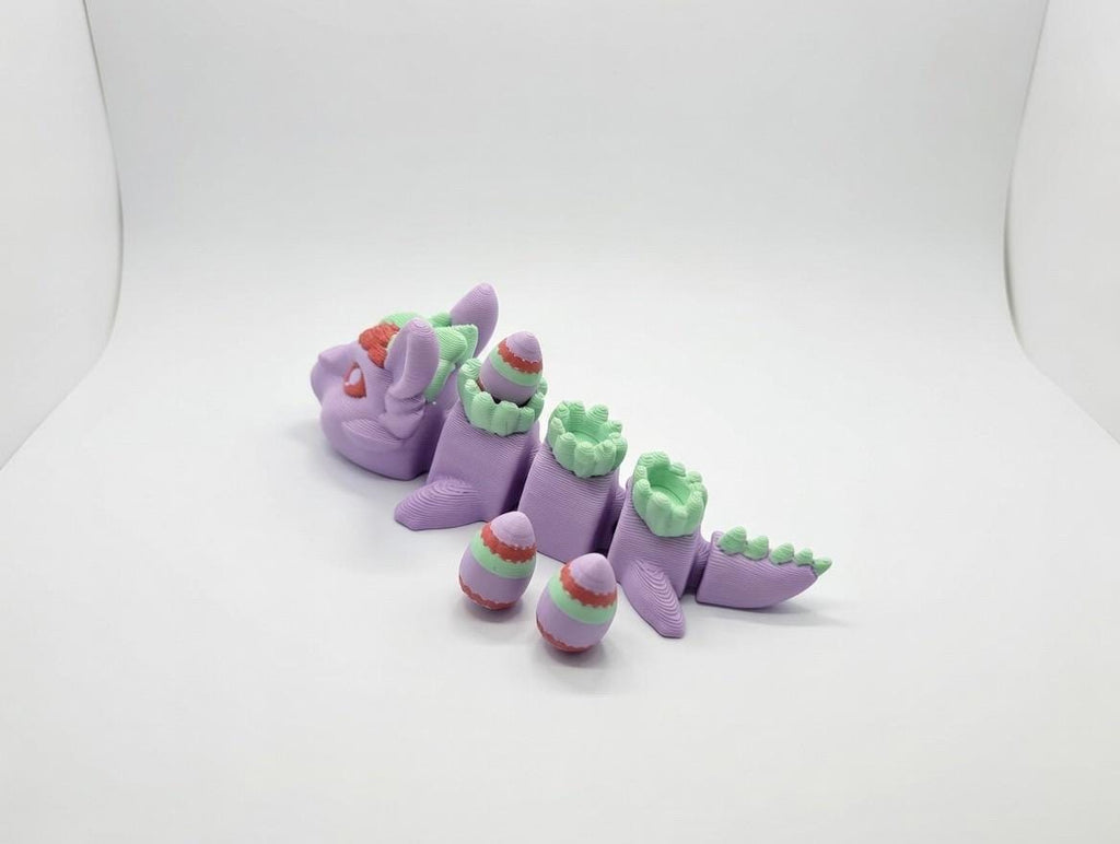 Limited Edition Easter Flexi Dragon – Articulated 3D Printed Poseable Fidget Toy