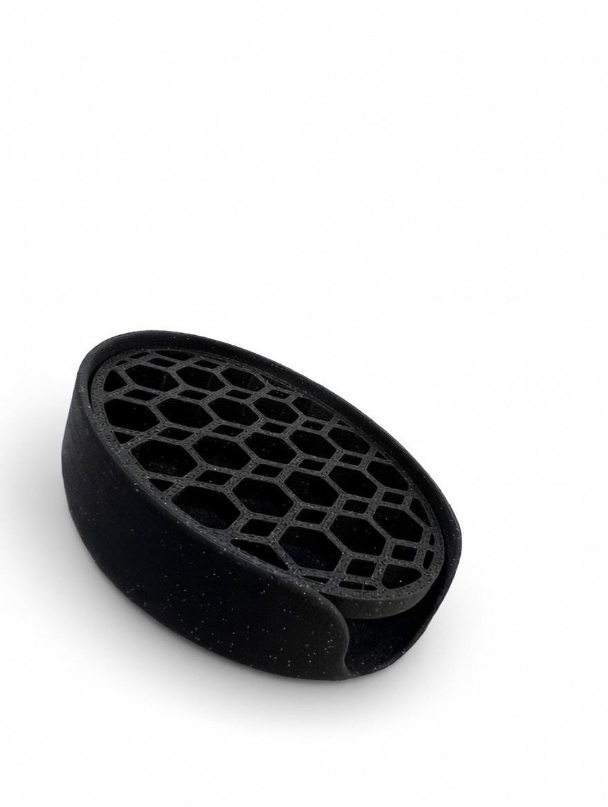 Modern Fluted Toothbrush Holder – Minimalist Bathroom Organizer Cup, Soap Tray