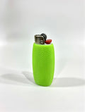 🟢 Glow in the Dark BIC Lighter Cover | Hi-Vis Textured Honeycomb Sleeve