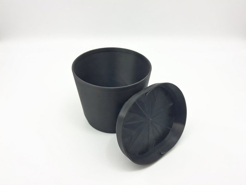 Matte Black Mini Planters | Offset Starburst Saucer Pots