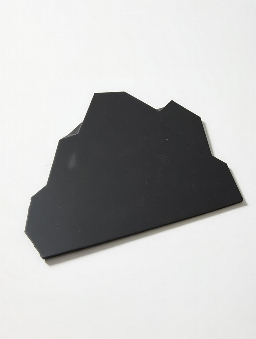 🖤 Geometric Mountain Wall Shelf | Modern Black Low-Poly Floating Decor