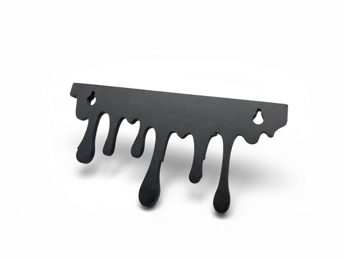 🖤 Abstract Dripping Wall Shelf | Modern Black Melted Edge Floating Decor