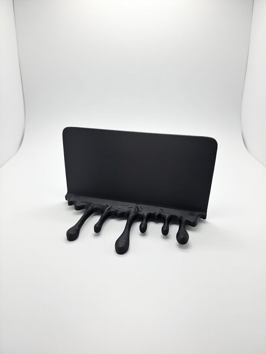 🖤 Abstract Dripping Wall Shelf | Modern Black Melted Edge Floating Decor