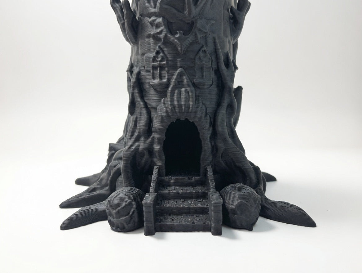 🖤 Gothic Witch Tower Dice Tower | Paintable 3Pc Set 12" Tall RPG