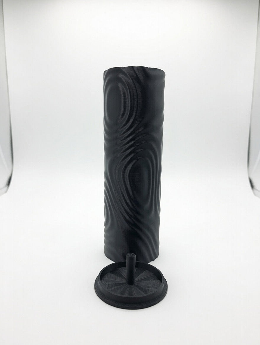 🖤 Textured Black Swirl Incense Holder | Modern 3D Printed Incense Stand