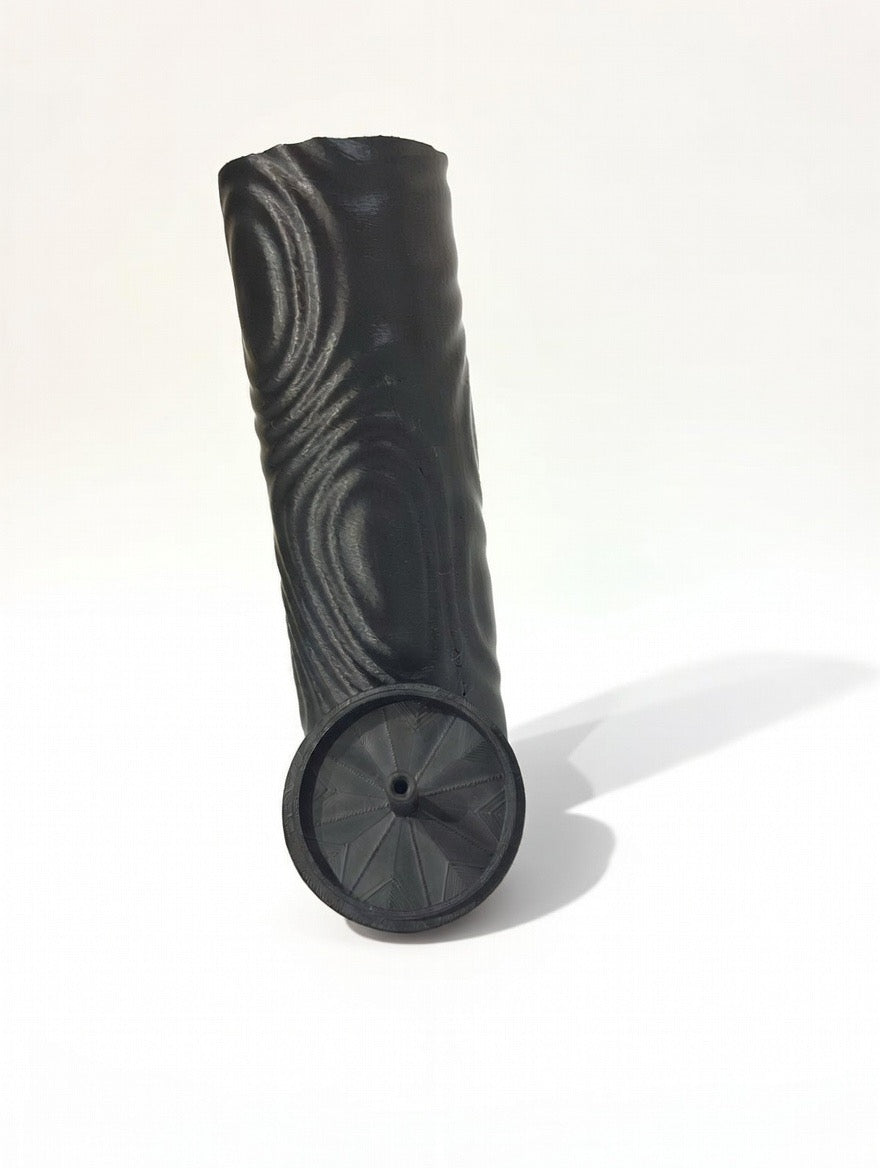 🖤 Textured Black Swirl Incense Holder | Modern 3D Printed Incense Stand
