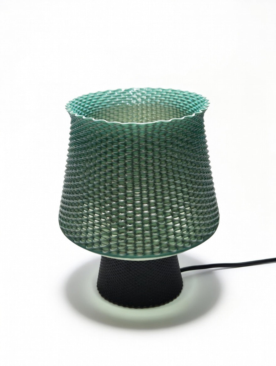 🟢 Textured Honeycomb Table Lamp | Modern 3D Printed Glow Shade
