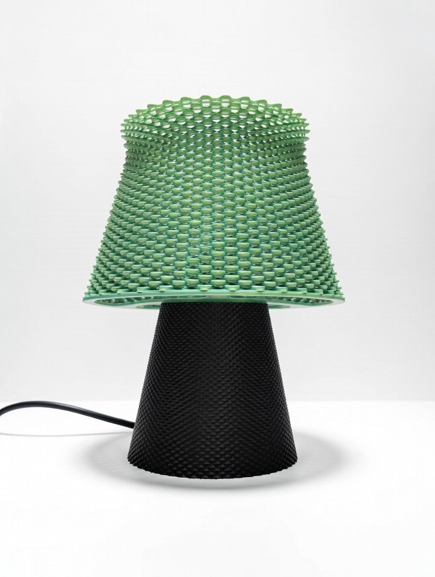 🟢 Textured Honeycomb Table Lamp | Modern 3D Printed Glow Shade