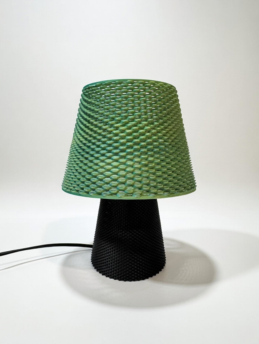 🟢 Textured Honeycomb Table Lamp | Modern 3D Printed Glow Shade