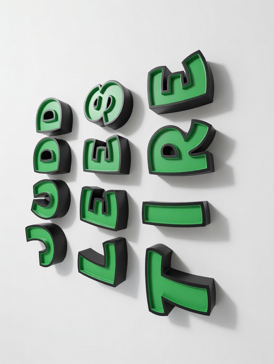 🟢 Custom Designed 3D LED Business Sign Letters | Storefront Neon-Style Logo