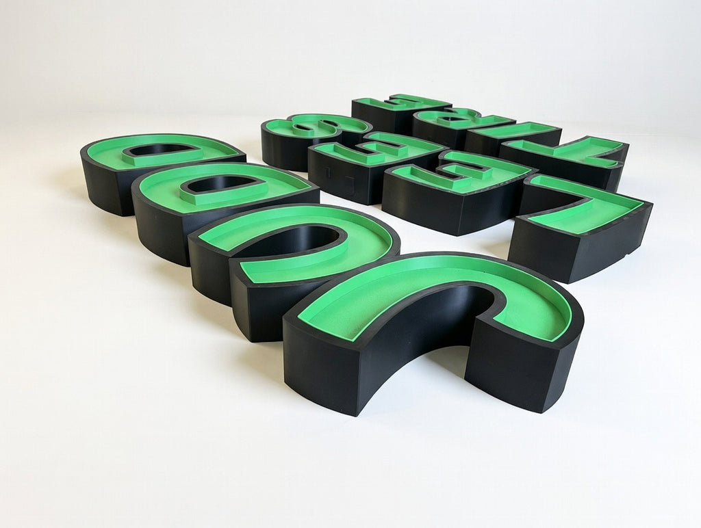 🟢 Custom Designed 3D LED Business Sign Letters | Storefront Neon-Style Logo