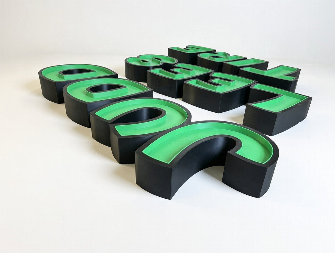 🟢 Custom Designed 3D LED Business Sign Letters | Storefront Neon-Style Logo