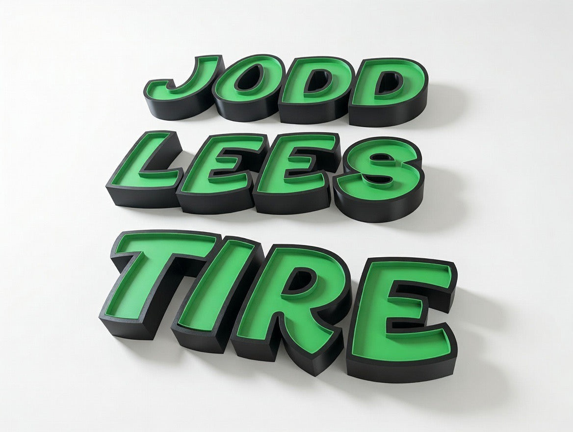 🟢 Custom Designed 3D LED Business Sign Letters | Storefront Neon-Style Logo