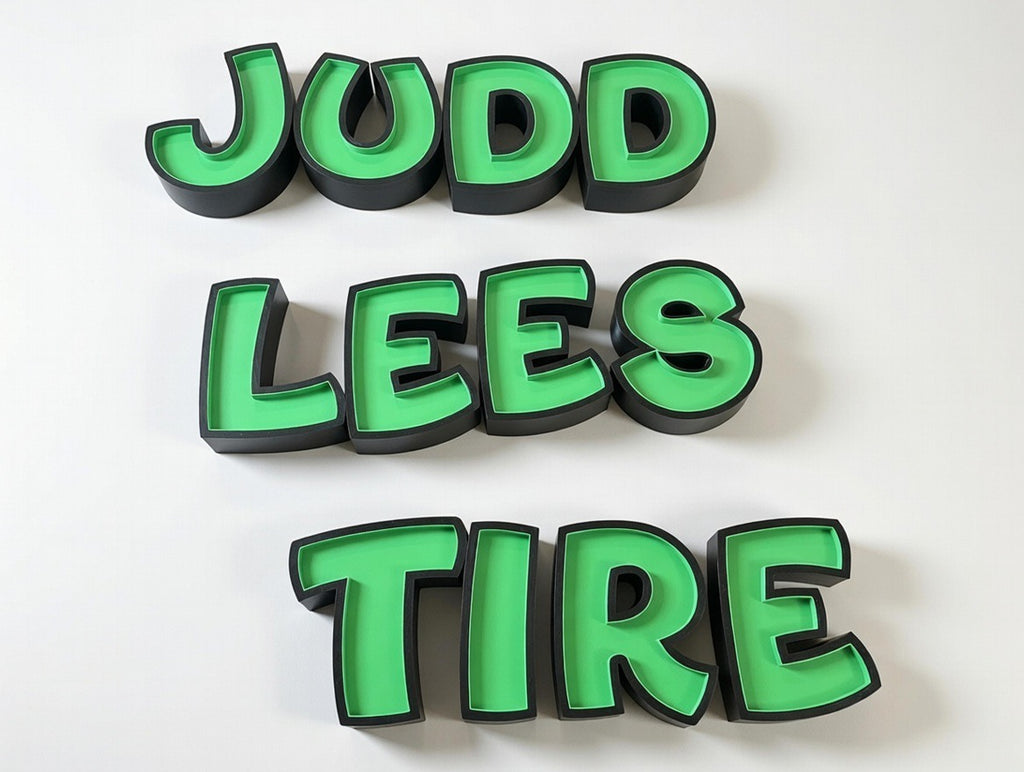 🟢 Custom Designed 3D LED Business Sign Letters | Storefront Neon-Style Logo
