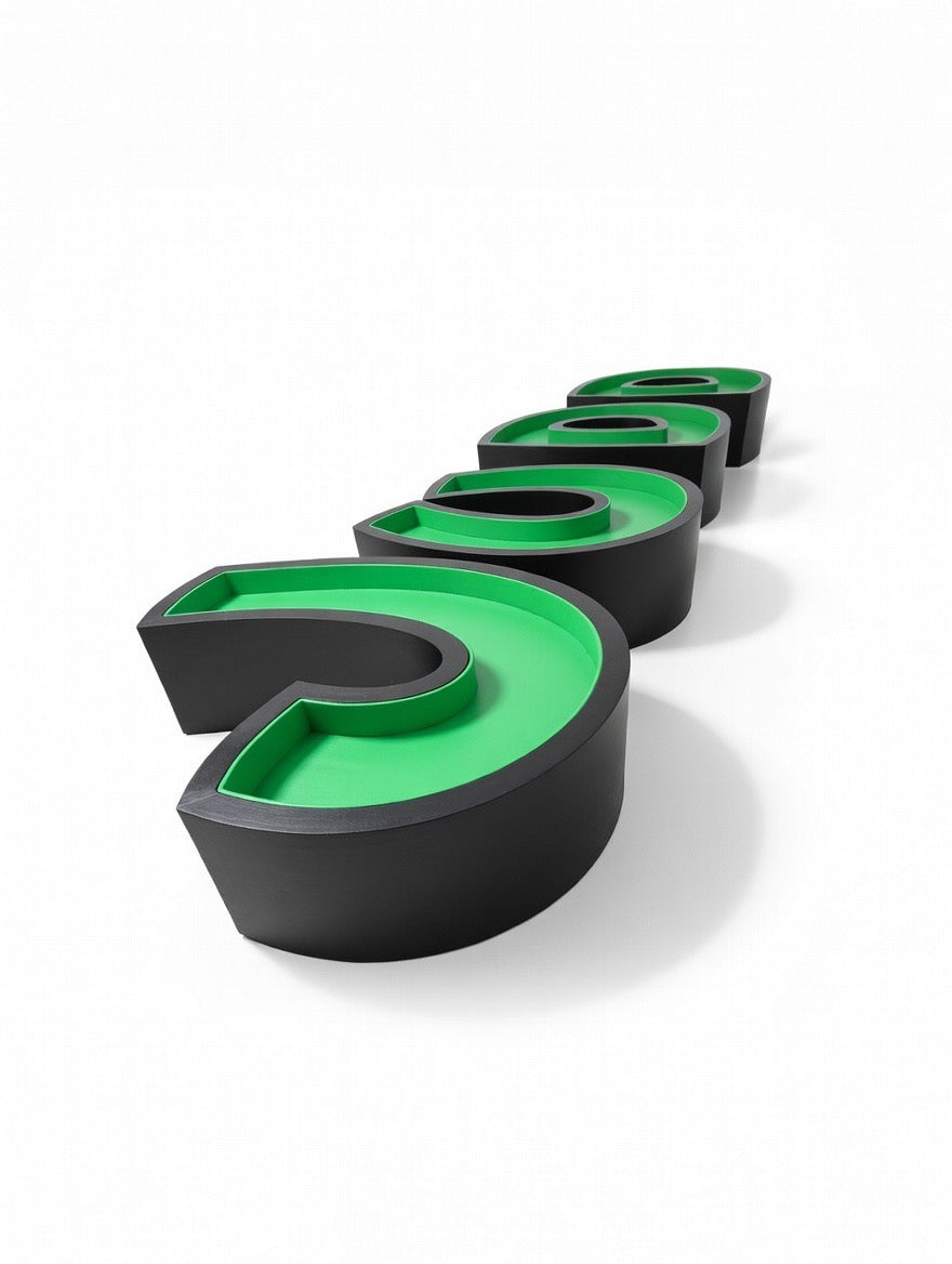 🟢 Custom Designed 3D LED Business Sign Letters | Storefront Neon-Style Logo