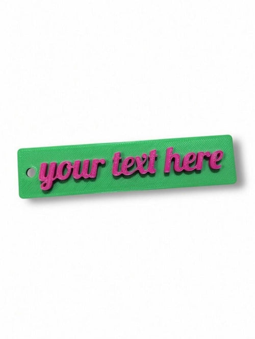 Custom 3D Printed Keychain – Personalized Name Tag, Business Branding