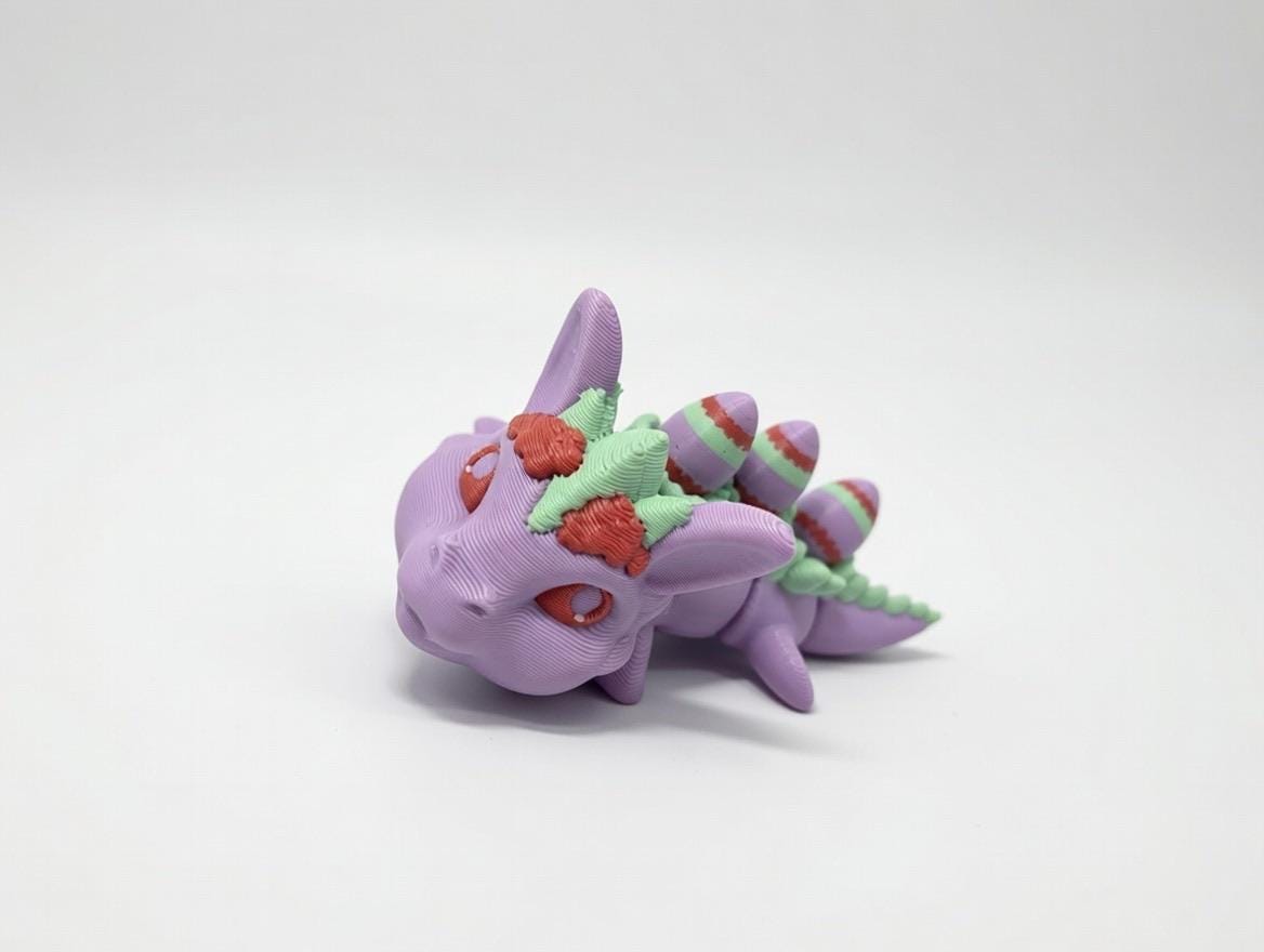 Limited Edition Easter Flexi Dragon – Articulated 3D Printed Poseable Fidget Toy