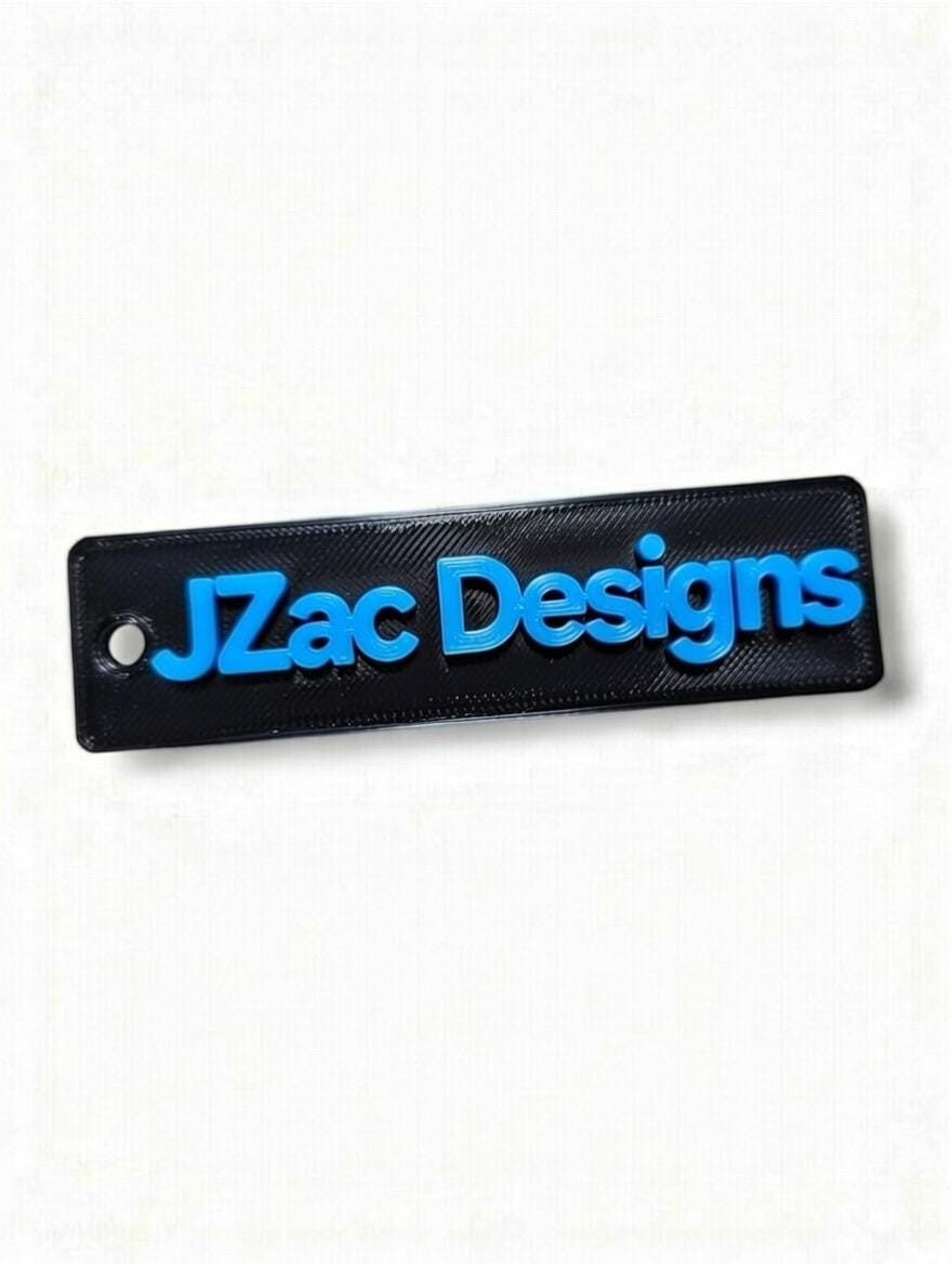 Custom 3D Printed Keychain – Personalized Name Tag, Business Branding