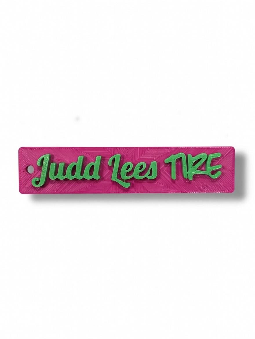 Custom 3D Printed Keychain – Personalized Name Tag, Business Branding