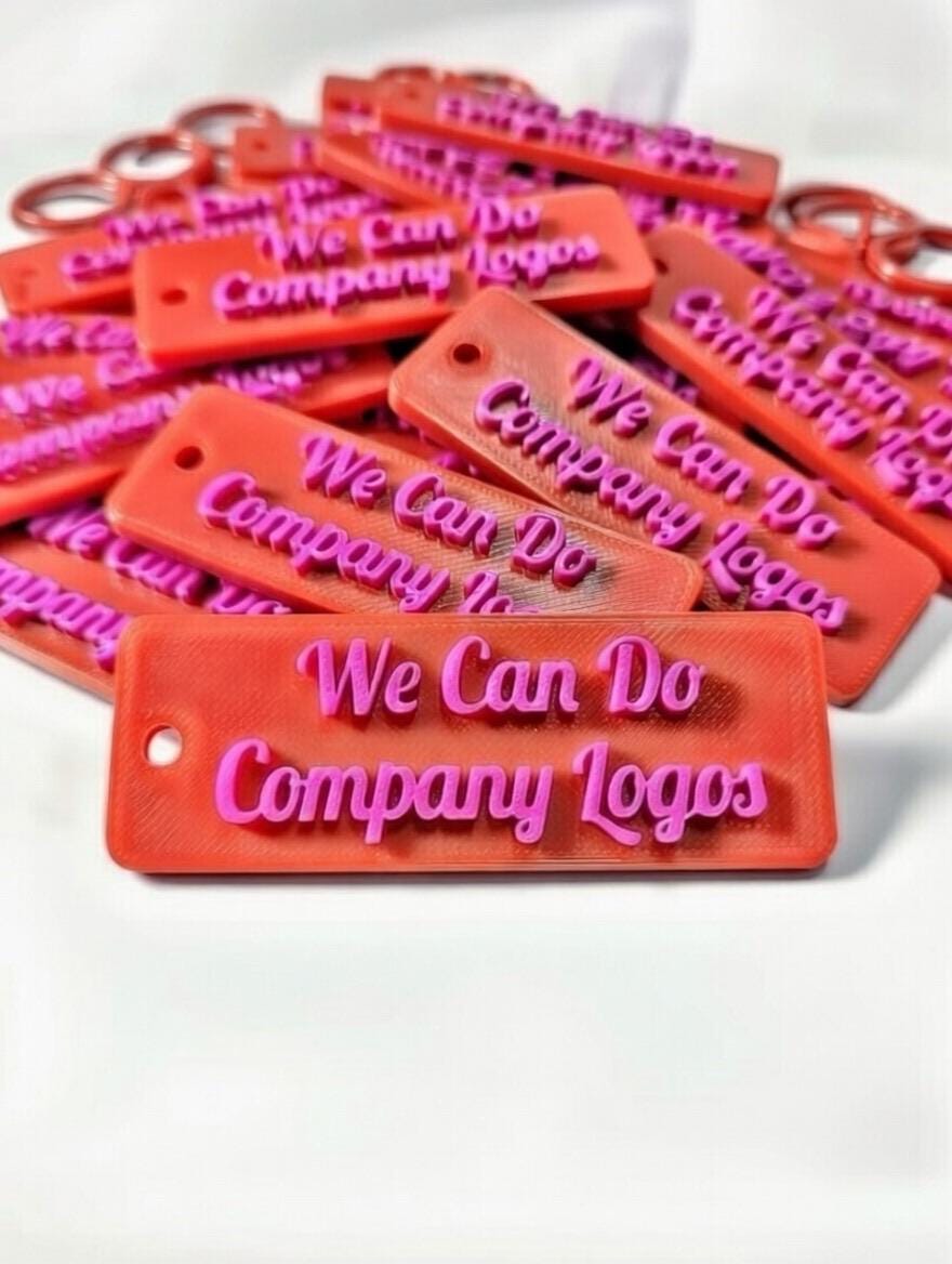 Custom 3D Printed Keychain – Personalized Name Tag, Business Branding